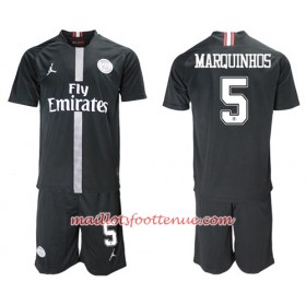 Maillot/Tenue Paris Saint Germain Marquinhos 5 Jodan Noir Enfant Troisieme 2018/2019